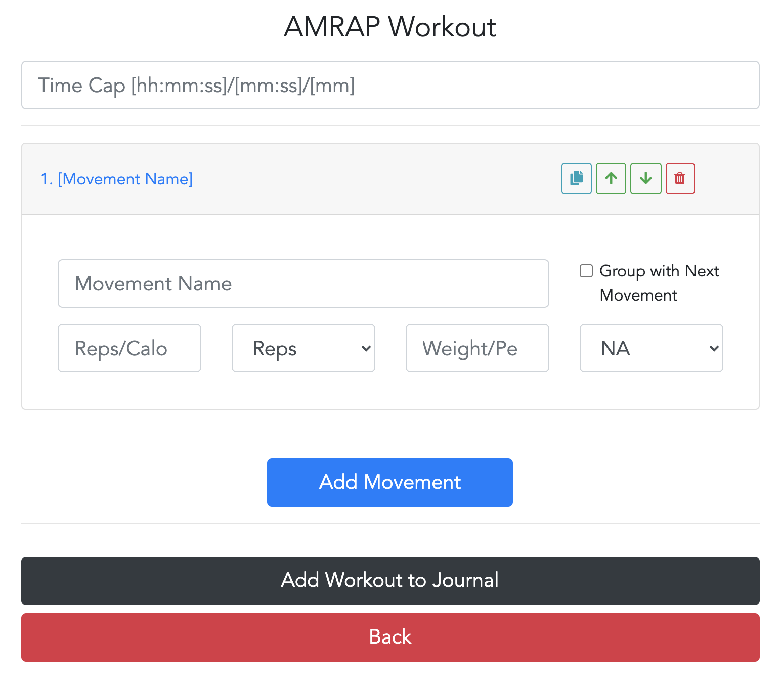 Image of AMRAP Workout