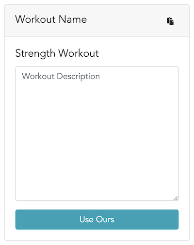 Image of Manual Workout Description